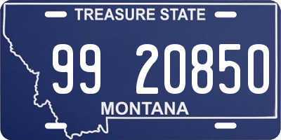 MT license plate 992085O