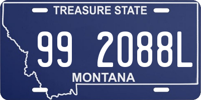 MT license plate 992088L