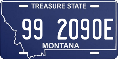 MT license plate 992090E