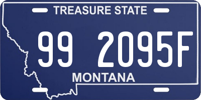 MT license plate 992095F