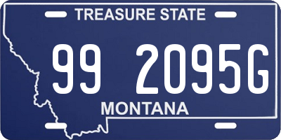 MT license plate 992095G