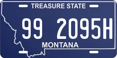 MT license plate 992095H