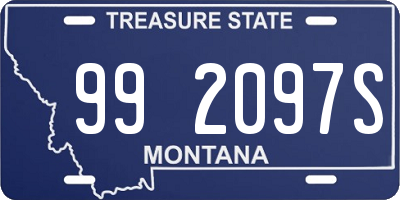 MT license plate 992097S