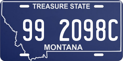 MT license plate 992098C