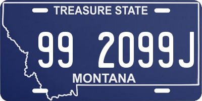 MT license plate 992099J