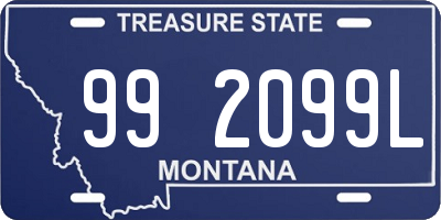 MT license plate 992099L