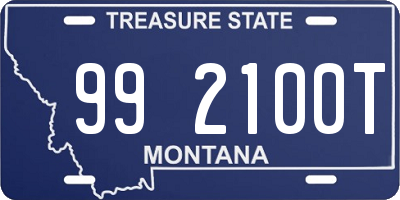 MT license plate 992100T