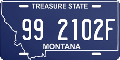 MT license plate 992102F