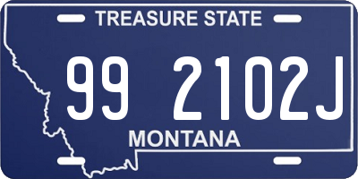 MT license plate 992102J