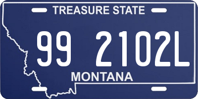 MT license plate 992102L