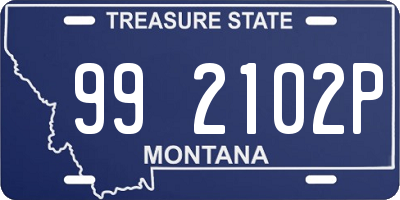 MT license plate 992102P