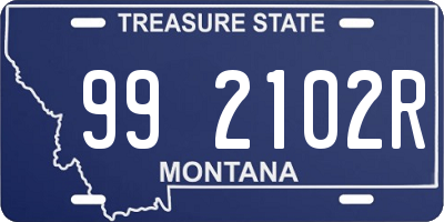 MT license plate 992102R