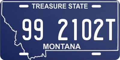 MT license plate 992102T