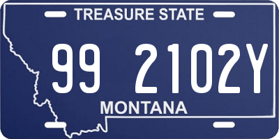 MT license plate 992102Y