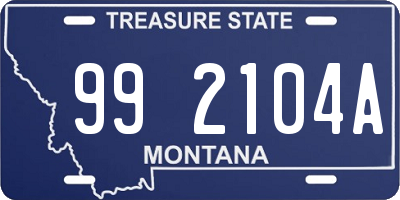 MT license plate 992104A