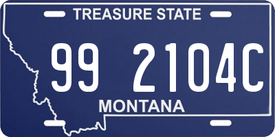 MT license plate 992104C