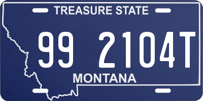 MT license plate 992104T