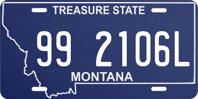 MT license plate 992106L