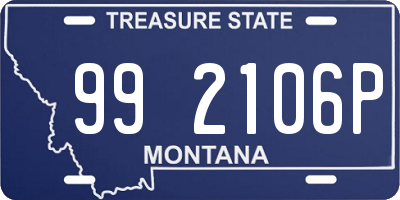 MT license plate 992106P