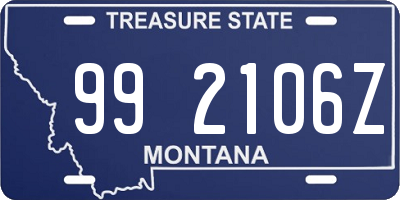 MT license plate 992106Z