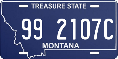 MT license plate 992107C