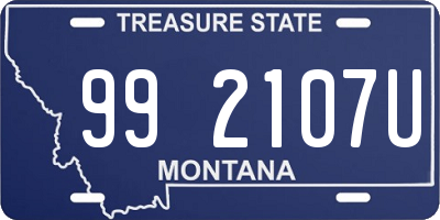 MT license plate 992107U