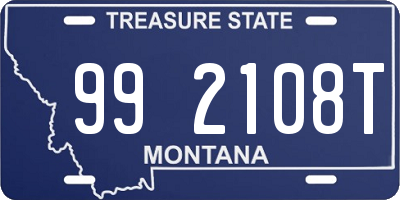 MT license plate 992108T