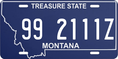 MT license plate 992111Z