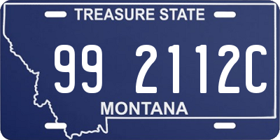 MT license plate 992112C