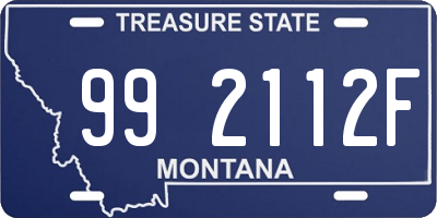 MT license plate 992112F