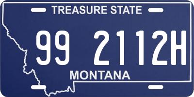 MT license plate 992112H