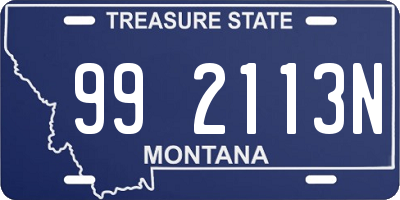 MT license plate 992113N