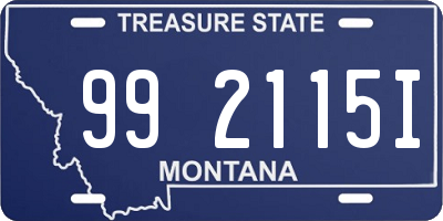 MT license plate 992115I