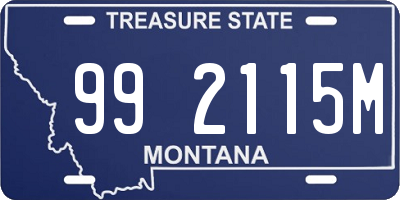 MT license plate 992115M
