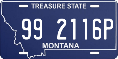 MT license plate 992116P