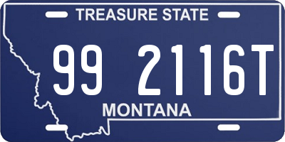 MT license plate 992116T