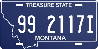 MT license plate 992117I