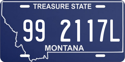 MT license plate 992117L