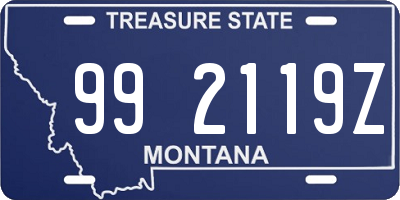 MT license plate 992119Z