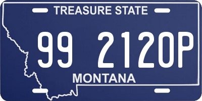 MT license plate 992120P