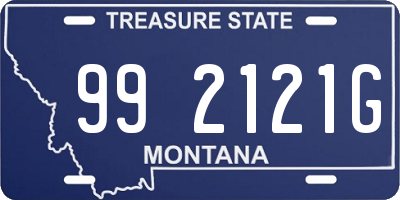 MT license plate 992121G