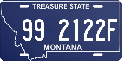 MT license plate 992122F