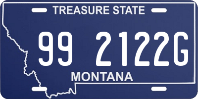 MT license plate 992122G