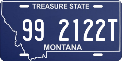 MT license plate 992122T