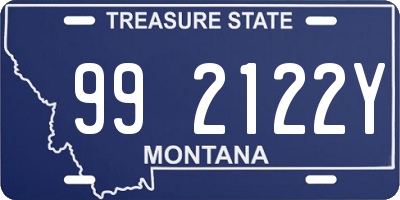 MT license plate 992122Y