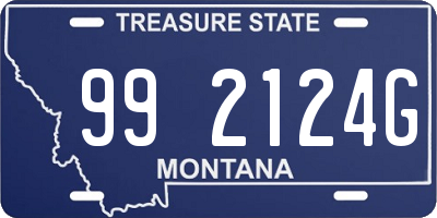 MT license plate 992124G