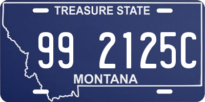 MT license plate 992125C