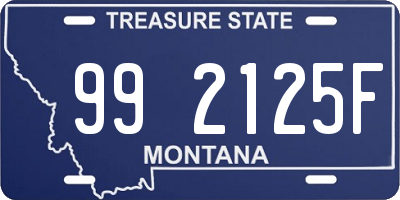 MT license plate 992125F