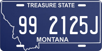 MT license plate 992125J