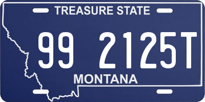 MT license plate 992125T